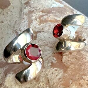 Red Garnet Wraparound Ring
